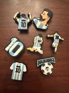 Charms per scarpe Lionel Messi compatibili con Crocs calcio calcio calcio set di 7 - Foto 1 di 6