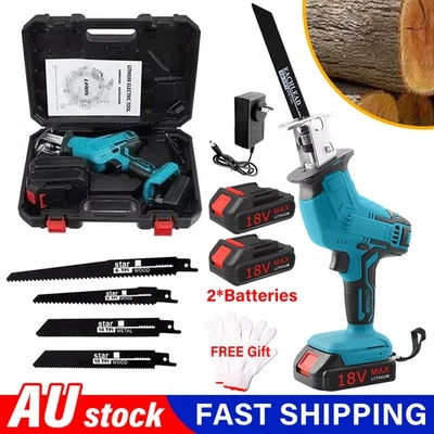 Cordless Wood Metal Saber Reciprocating Saw W/ Battery-Powered Charger Blade Kit - image 1 of 4