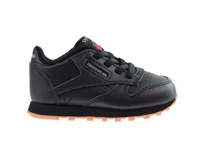 REEBOK CLASSIC LEATHER INFANT/TODDLER BLACK TENNIS SHOE 1000083370 GX9396 - Image 1 of 4