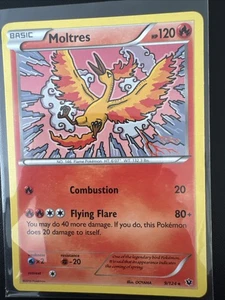 Pokémon TCG Moltres Fates Collide 9/124 Regular Rare - Picture 1 of 2
