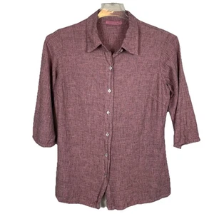 Cut Loose Linen Cotton Shirt Size Small Dusty Pink Tunic Button Up Lagenlook - Picture 1 of 10