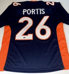 Clinton Portis Denver Broncos signed Custom jersey Beckett Witnessed COA - Picture 1 of 4