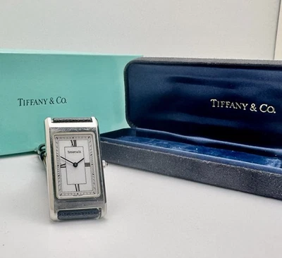 Tiffany & Co. Cal. 956 032 Stainless Steel Tank Quartz Ladies Watch Running - Image 1 of 4
