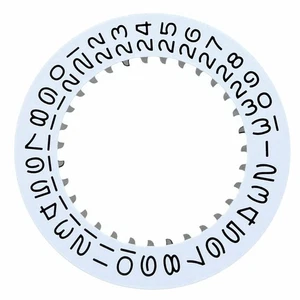Date Disc For Rolex Datejust 36MM 3030-3035 Movement White Black Numbers - Picture 1 of 2