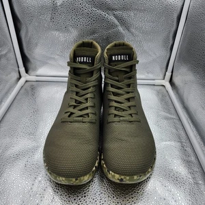 NoBull Superfabric Men 9.5 Women 11 Army High Top Trainer Sneakers Shoe Green - Picture 1 of 11