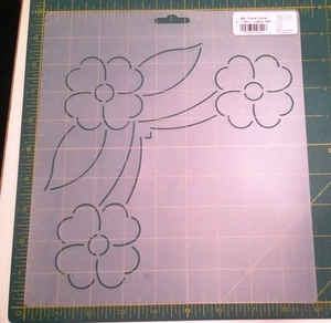 Stencil angolare con fiori 3" - Foto 1 di 2