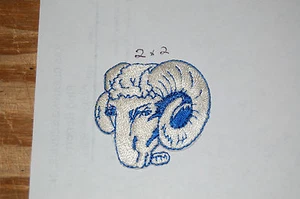 Parche de logotipo de 2" con tacones de alquitrán Ram de Carolina del Norte - Imagen 1 de 1