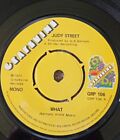 JUDY STREET - WHAT  7" VINYL SINGLE RECORD  1977 GRAVEVINE RECORDS 