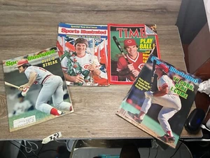 4 Vintage Rare! Sports illustrated PETE ROSE MAGAZINE Cincinnati Reds time - Picture 1 of 5