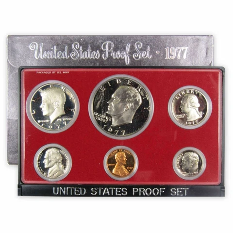 1977 S Proof Set U.S. Mint Original Government Packaging OGP Collectible Cover