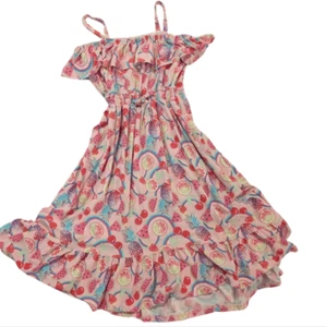 Colorful Kids Fruit Print Dress - Picture 1 of 8