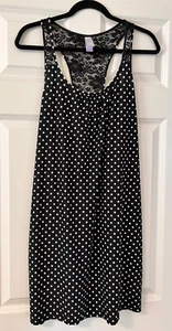 Secret Treasures ~ Black~ Polka Dot w/Lace Trim ~ Night Gown ~ Size M (8-10) - Picture 1 of 7