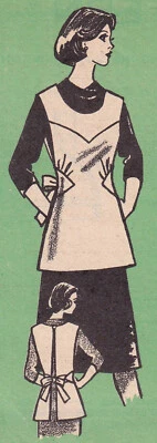 Cobbler Apron Pattern Size L 16 18 Contrast Yoke Inset Printed Mail Order 9274 - Image 1 of 4