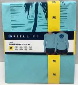 Reel Life Women's Long Sleeve Jax Beach UV Protective Shirt, Aruba Blue, Medium - Picture 1 of 3