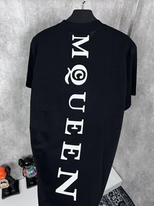 Aleksander Mcqueen Black Cotton T-Shirt - Picture 1 of 8