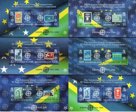 Solomon Islands MUH 2006 EUROPA Set - 12 different stamps in 6 MS MUH Cover