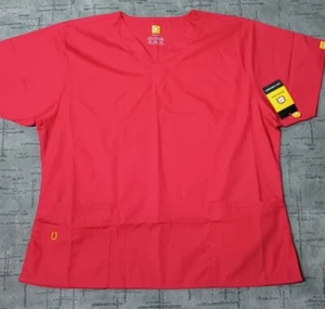Wonder Wink Origins Scrub Top Shirt Women's True Plus Fit Size 2XL Red NWT - Picture 1 of 10