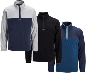 ✅JACK & JONES Herren Reißverschluss Sweatshirt Fleece Pullover Sweatjacke Jumper - Picture 1 of 11