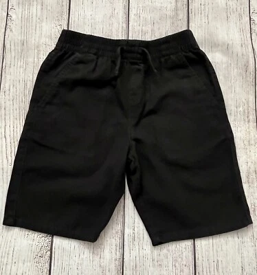 BOYS SMALL (S) ~ Levi's Black Twill Uniform Shorts ~ Elastic Waist Pull On Chino - Image 1 of 4
