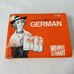 Vintage 60s German Dictionary Minimax Front Graphic Maps English/German Herder - Bild 1 von 10