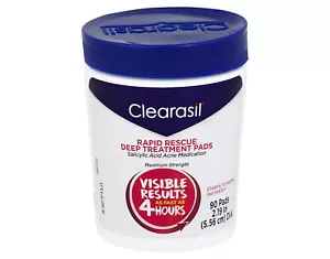 Clearasil Rapid Rescue Deep Treatment Acne Pads, 90 Count - Picture 1 of 4