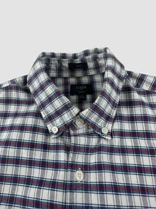 J.Crew Men’s Medium Slim Fit Oxford Check Dress Shirt Long Sleeve Button Down - Picture 1 of 11