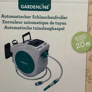 GARDENLINE Automatischer Schlauchaufroller Schlauchtrommel mit Wandhalterung - Bild 1 von 3