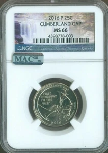 2016 P Cumberland Gap Quarter NGC MS66 MAC Quality ✔️ - Picture 1 of 2