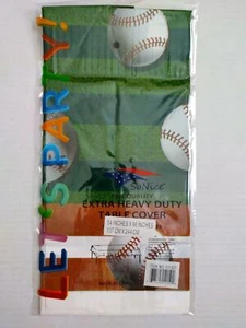 Baseball Table Cover Event Decoration Unisex Adult Kid Tablecloth Birthday Party - Picture 1 of 5