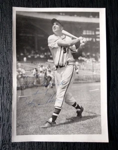 BOBBY THOMSON SLUGGER SIGNED AUTOGRAPHED 5x7 LATE 1950'S TEAM ISSUED PHOTO  - Picture 1 of 2