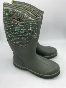 Botas clásicas de goma Bogs altas centelleantes para mujer talla 10 nuevas sin caja verdes - Imagen 1 de 12