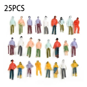 25/100Pcs Scale 1:75 Model Railway Painted Train Street Figures People Gauge DIY - Picture 1 of 30