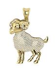 Aries Zodiac Sign Pendant Necklace Natural Diamond SI1 G 0.60 Ct 14K Yellow Gold