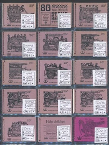 P.O.STAMP BOOKLETS 25p/30p/50p 1971 - 56 different BOOKLETS (Type DH, DQ, DP,DT) - Picture 1 of 8