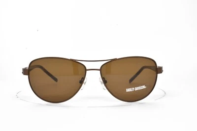 HARLEY DAVIDSON Sunglasses Bronze Tortoise Aviator Brown lens 60-14-135 304X 49E - Image 1 of 4