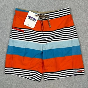 PATAGONIA Board Shorts Mens 30 Nautical Stripes Wavefarer 10” Swim Surf NWT - Picture 1 of 12