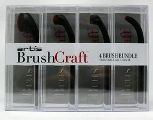 Artis BrushCraft 4 Makeup Brush Bundle Set, (oval 6, oval 3, linear 1 circle 1R) - Picture 1 of 12