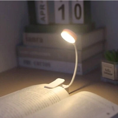 USB Rechargeable LED Book Light – Clip On Reading Lamp for Bed Travel & Study UK