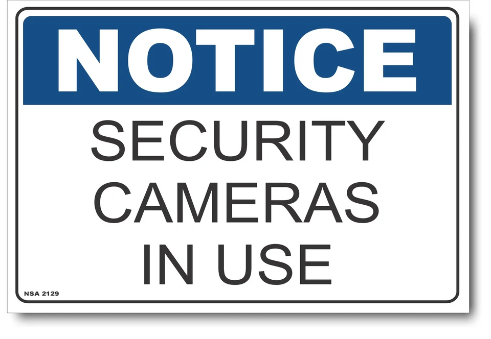 SIGNS4SAFETY Notice - Security Cameras In Use Sign