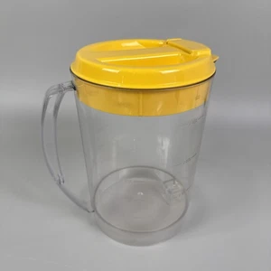 Mr Coffee Iced Tea TM3 TM3.5 Original Replacement 3 Quart Pitcher w/ YELLOW Lid - Picture 1 of 9