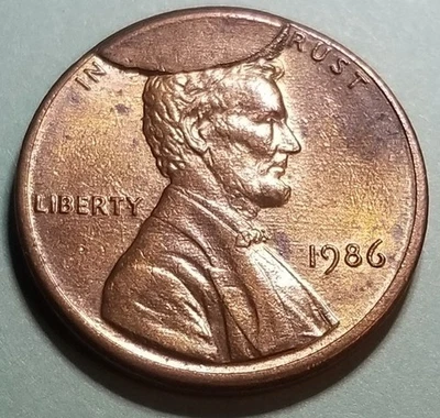 1986 Lincoln Cent- Cud Die Break - Image 1 of 4