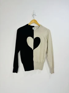 Joanie Pullover Damen Größe S schwarz beige Herz Strickpullover Langarm - Bild 1 von 8