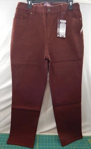 Gloria Vanderbilt MISSY Amanda Short Denim Jeans Gr. 14 Short Samt Weinrot Neu mit Etikett - Bild 1 von 17