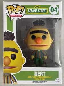 Bert (Flocked) 04 ~ Sesame Street ~ Funko Pop Vinyl ~ GREAT Condition + PROTECTR - Picture 1 of 6