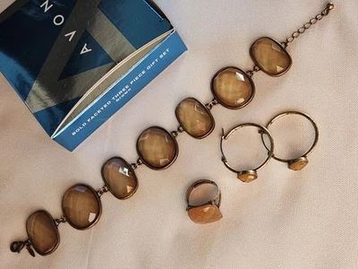 2009 Avon смелый граненый три изделия подарочный набор коричневый - Изображение 1 из 4