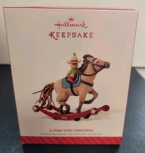 2014 Hallmark Keepsake A Pony for Christmas Horse w/Teddy Bear Ornament - Picture 1 of 1