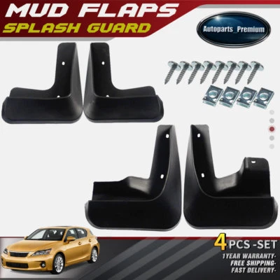 Splash Guards 泥形挡泥板适用于雷克萨斯 CT200 CT200h 2011 - 2017 Hatchback — 第 1/4 张图片