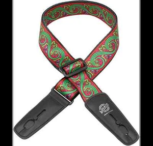 Lock-It Guitar / Bass Strap - Bob Masse Series Green Lizards FREE SHIPPING - Picture 1 of 1