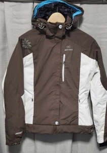EIDER Ladies Quality Ski Jacket Brown & White Size 38 / 10 Skiing Hiking - Picture 1 of 8