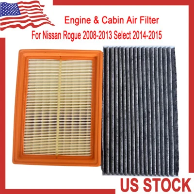 For 2011-2017 Nissan Juke 2013-2019 Sentra Engine & Carbonized Cabin Air Filter Foto 1 de 4